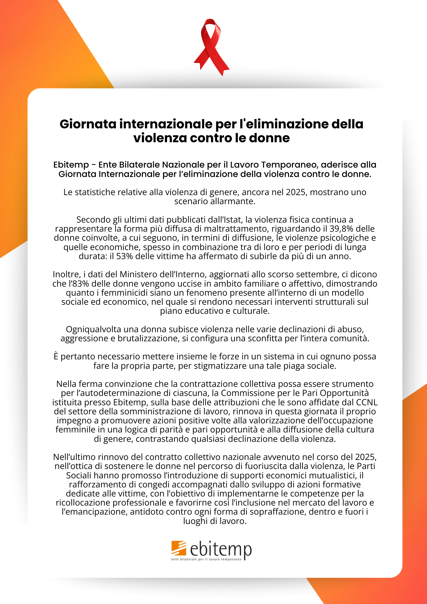 Giornata internazionale per l'eliminazione della violenza contro le donne